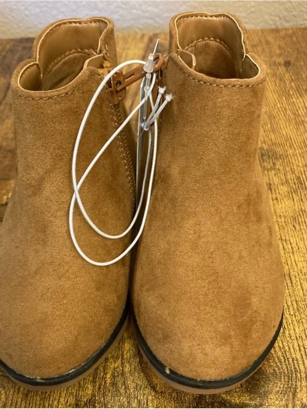 Cat & Jack Toddler Penelope Zipper Boots Cognac brown Size 5T new